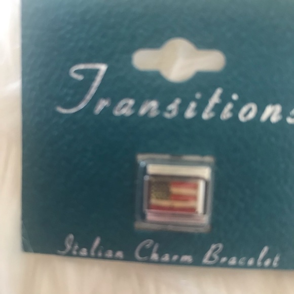 New Transitions Italian charm with American flag